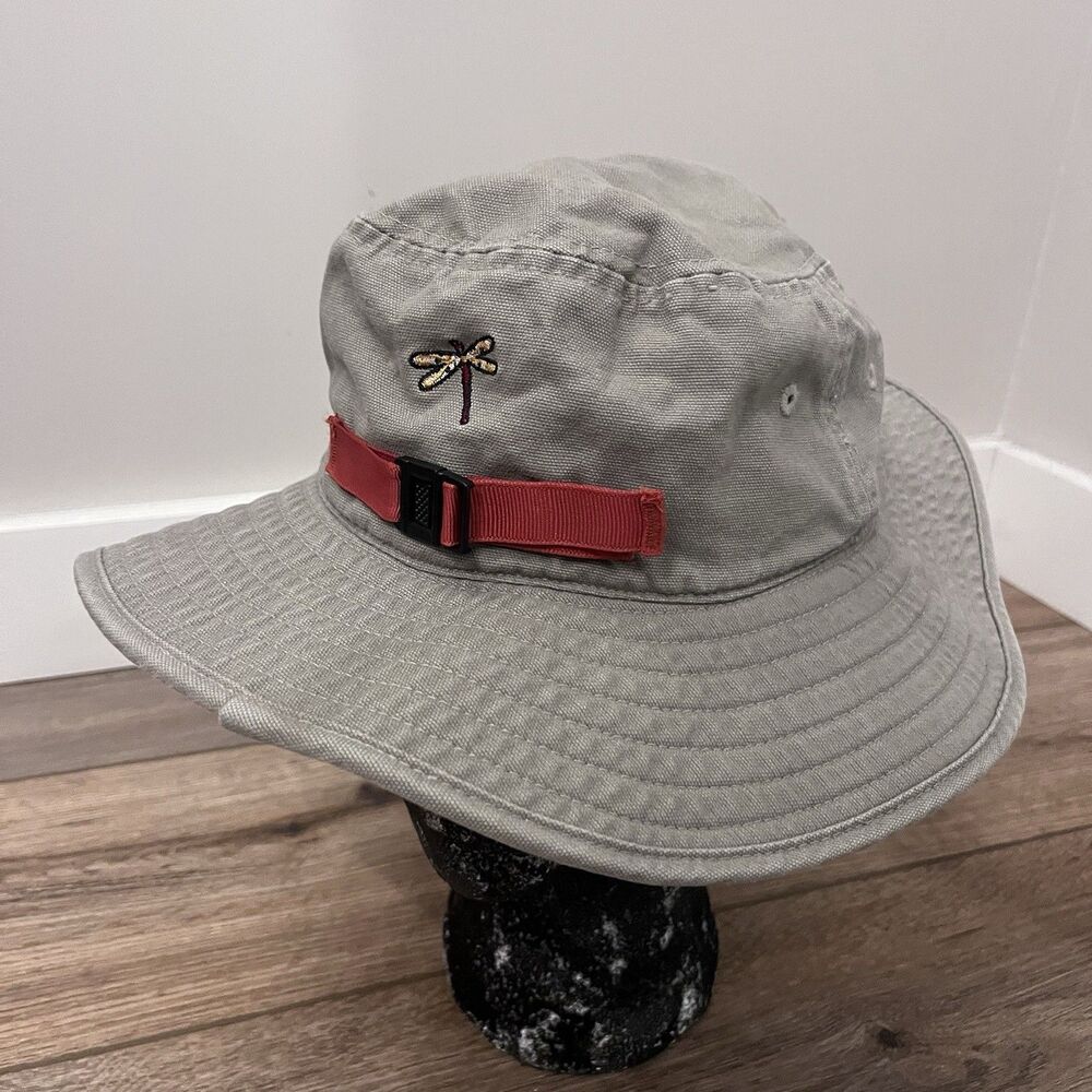 REI Bucket Hat Dragonfly Insect Gorpcore Coolmax Adjustable Khaki Tan Adult S